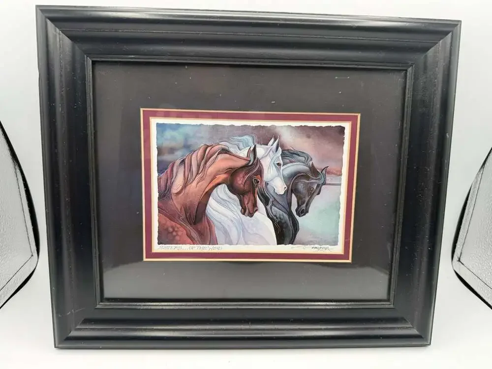 Sisters... Of The Wind by Jody Bergsma, hand signed, Matted and framed